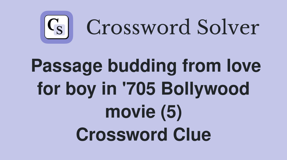 Passage budding from love for boy in '705 Bollywood movie (5